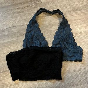 Two Free People bralettes